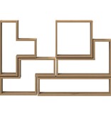 VidaXL Muur Cube artisanaal eikenkleurig 96 x 12 x 64 cm Bewerkt hout