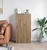 VidaXL Kantoorkast met plank Oudhout 60 x 32 x 115 cm Bewerkt hout