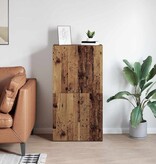 VidaXL Kantoorkast met plank Zwart Eiken 60 x 32 x 115 cm Bewerkt hout