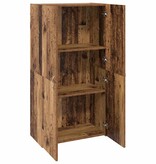 VidaXL Kantoorkast met plank Zwart Eiken 60 x 32 x 115 cm Bewerkt hout