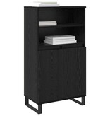 VidaXL Highboard Zwart 60 x 36 x 110 cm Bewerkt hout