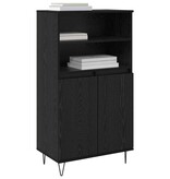 VidaXL Highboard Zwart 60 x 36 x 110 cm Bewerkt hout