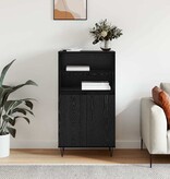 VidaXL Highboard Zwart 60 x 36 x 110 cm Bewerkt hout