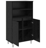 VidaXL Highboard Zwart 60 x 36 x 110 cm Bewerkt hout