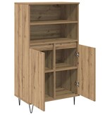 VidaXL Highboard Bruin 60 x 36 x 110 cm Bewerkt hout