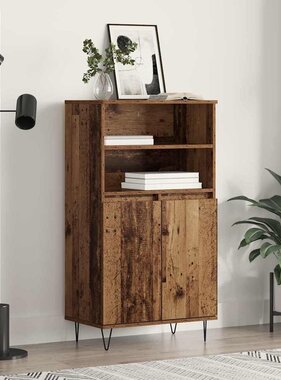 VidaXL Highboard Bruin 60 x 36 x 110 cm Bewerkt hout