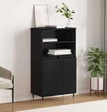 VidaXL Highboard Zwart 60 x 36 x 110 cm Bewerkt hout