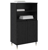 VidaXL Highboard Zwart 60 x 36 x 110 cm Bewerkt hout