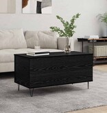 VidaXL Salontafel Zwart eiken 90 x 44.5 x 45 cm Bewerkt hout