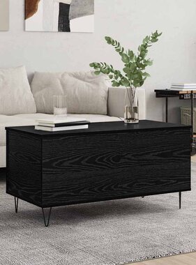 VidaXL Salontafel Zwart eiken 90 x 44.5 x 45 cm Bewerkt hout