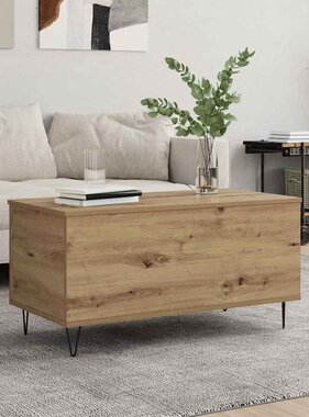 VidaXL Salontafel artisanaal eikenkleurig 90 x 44.5 x 45 cm