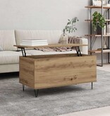 VidaXL Salontafel artisanaal eikenkleurig 90 x 44.5 x 45 cm