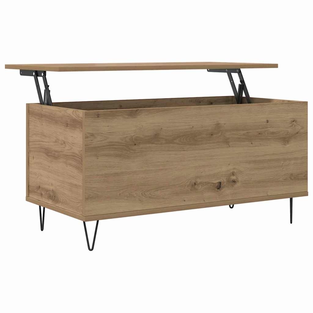 VidaXL Salontafel artisanaal eikenkleurig 90 x 44.5 x 45 cm