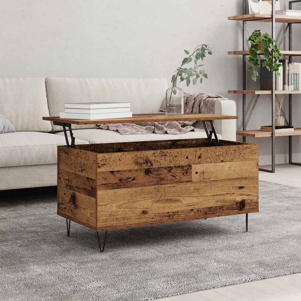 VidaXL Salontafel Oud hout 90 x 44.5 x 45 cm Bewerkt hout