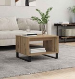 VidaXL Salontafel artisanaal eikenkleurig 60 x 50 x 40 cm Bewerkt hout