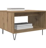 VidaXL Salontafel artisanaal eikenkleurig 60 x 50 x 40 cm Bewerkt hout