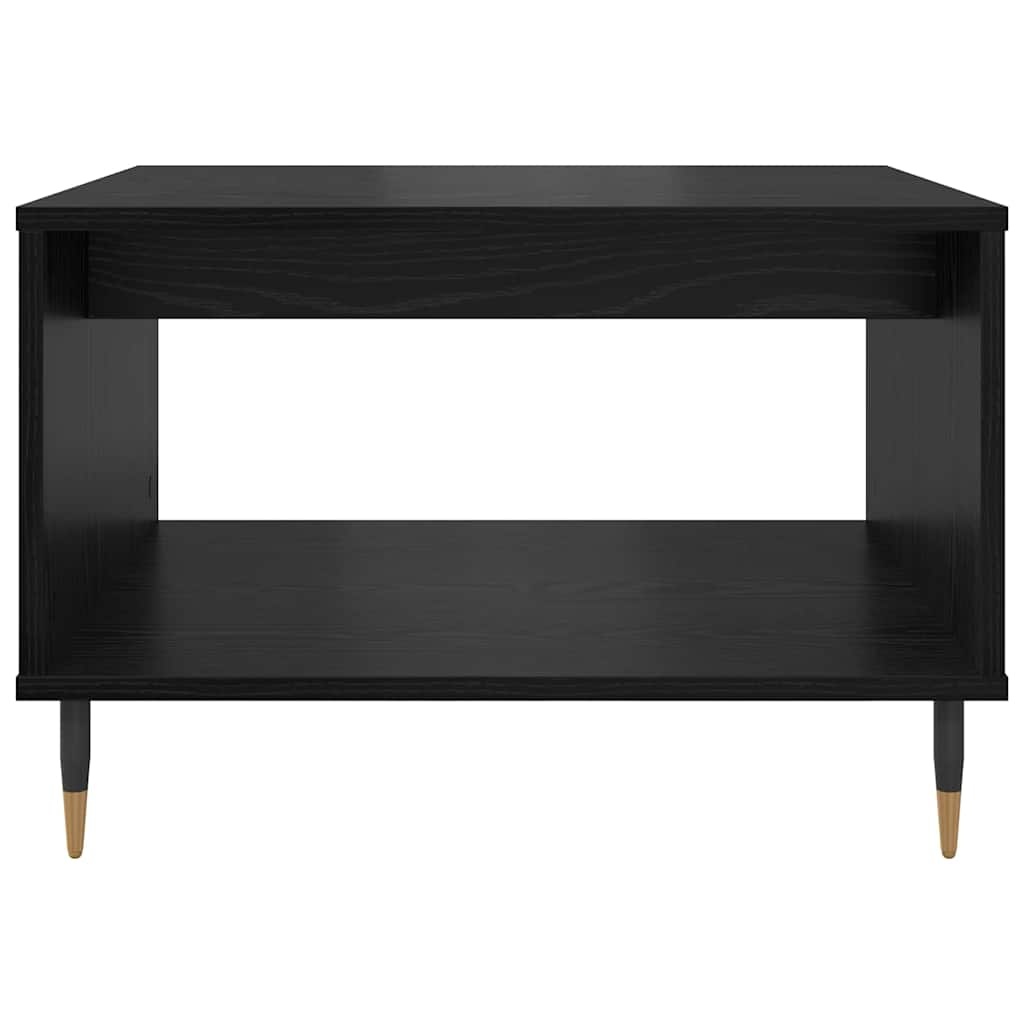 VidaXL Salontafel Zwart eiken 60 x 50 x 40 cm Bewerkt hout