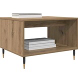 VidaXL Salontafel artisanaal eikenkleurig 60 x 50 x 40 cm Bewerkt hout