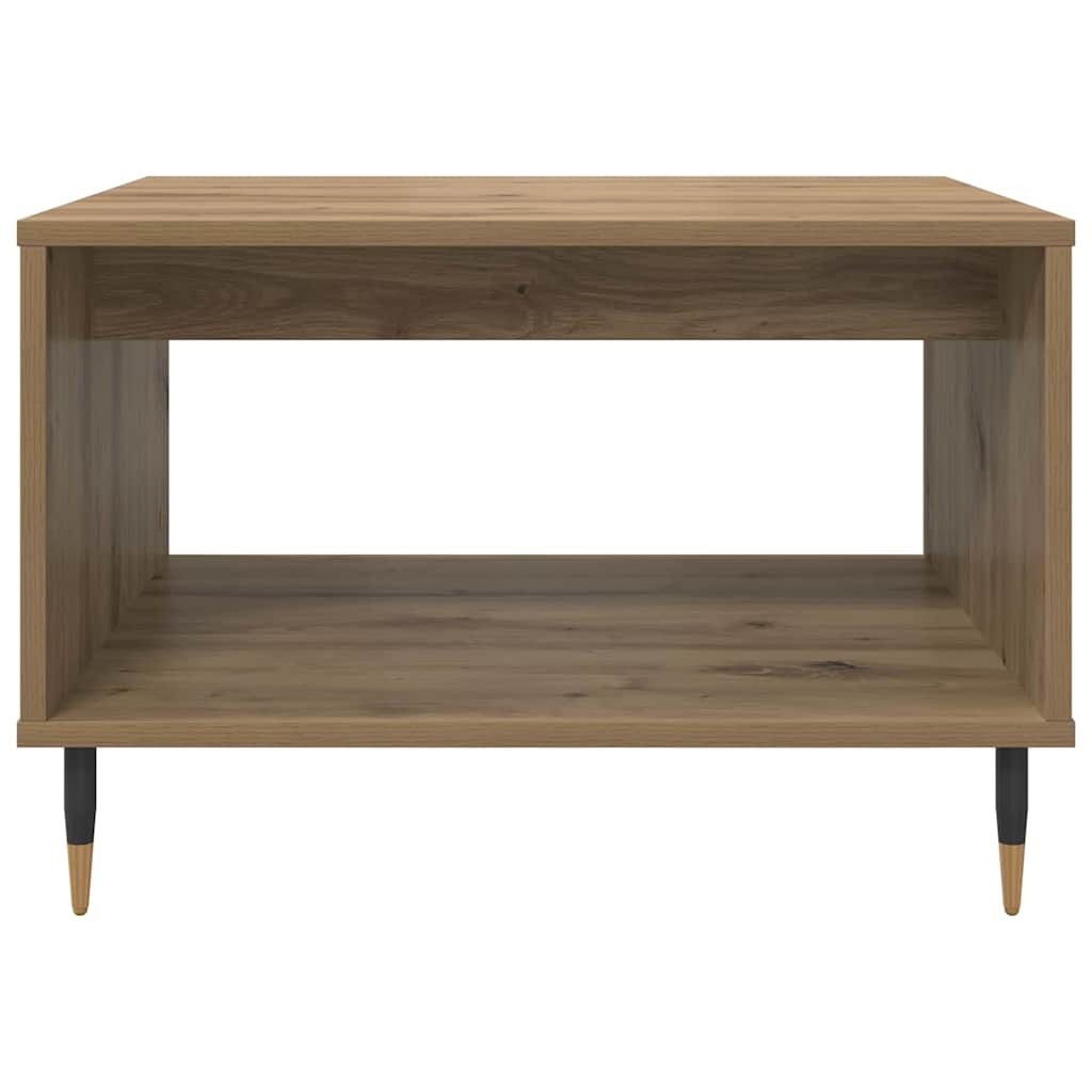 VidaXL Salontafel artisanaal eikenkleurig 60 x 50 x 40 cm Bewerkt hout