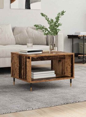 VidaXL Salontafel Oud hout 60 x 50 x 40 cm Bewerkt hout