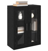 VidaXL Wandkast Zwart eiken 69.5 x 34 x 90 cm Bewerkt hout