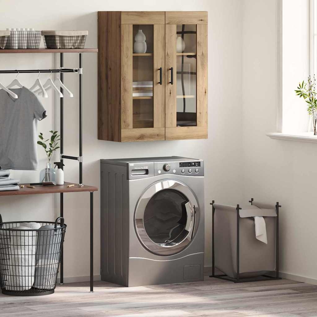 VidaXL Dressoir Artisan Eiken 69,5 x 34 x 90 cm Bewerkt hout