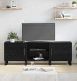 VidaXL TV-kast Zwart Eiken 150 x 30 x 50 cm Bewerkt hout