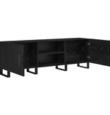 VidaXL TV-kast Zwart Eiken 150 x 30 x 50 cm Bewerkt hout