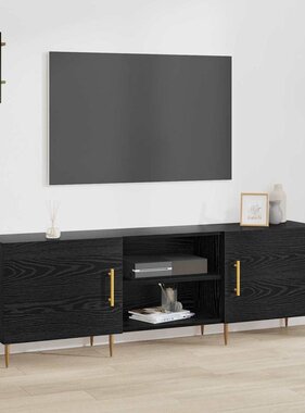 VidaXL TV-kast Zwart eiken 150 x 30 x 50 cm Bewerkt hout