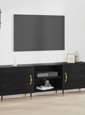 VidaXL TV-kast Zwart eiken 150 x 30 x 50 cm Bewerkt hout
