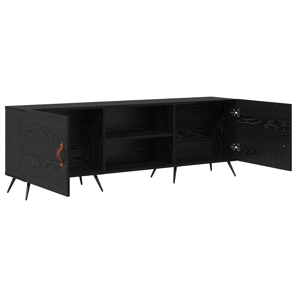 VidaXL TV-kast Zwart eiken 150 x 30 x 50 cm Bewerkt hout