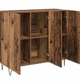 VidaXL Dressoir Oudhout 90 x 32,5 x 80 cm Bewerkt hout