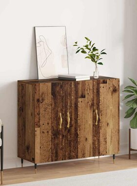 VidaXL Dressoir Oudhout 90 x 34 x 80 cm Bewerkt hout