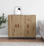 VidaXL Dressoir Artisan Eiken 89,5 x 34 x 80 cm Bewerkt hout