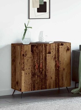 VidaXL Dressoir Oudhout 89,5 x 34 x 80 cm Bewerkt hout