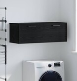 VidaXL Wandkast Zwart eiken 100 x 36.5 x 35 cm Bewerkt hout