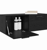 VidaXL Wandkast Zwart eiken 100 x 36.5 x 35 cm Bewerkt hout