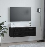 VidaXL Wandkast Zwart eiken 100 x 36.5 x 35 cm Bewerkt hout