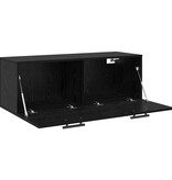 VidaXL Wandkast Zwart eiken 100 x 36.5 x 35 cm Bewerkt hout