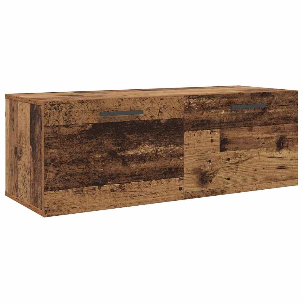 VidaXL Wandkast Oud hout 100 x 36.5 x 35 cm Bewerkt hout
