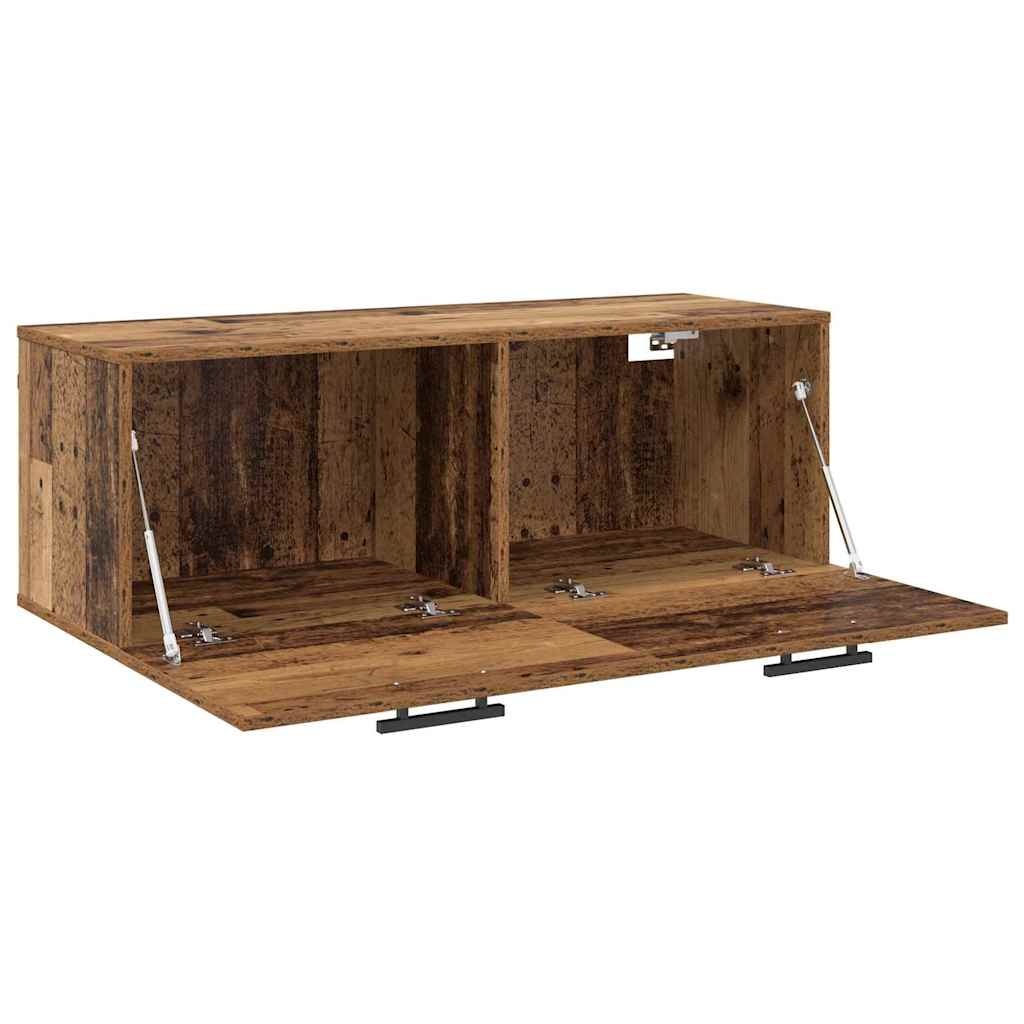 VidaXL Wandkast Oud hout 100 x 36.5 x 35 cm Bewerkt hout