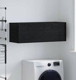 VidaXL Wandkast Zwart Eiken 100 x 36,5 x 35 cm Bewerkt hout