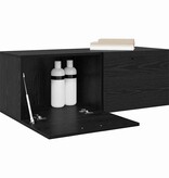 VidaXL Wandkast Zwart Eiken 100 x 36,5 x 35 cm Bewerkt hout