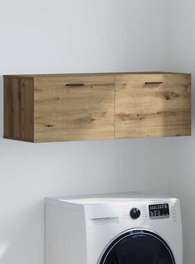 VidaXL Wandkast Artisan Eiken 100 x 36,5 x 35 cm Bewerkt hout