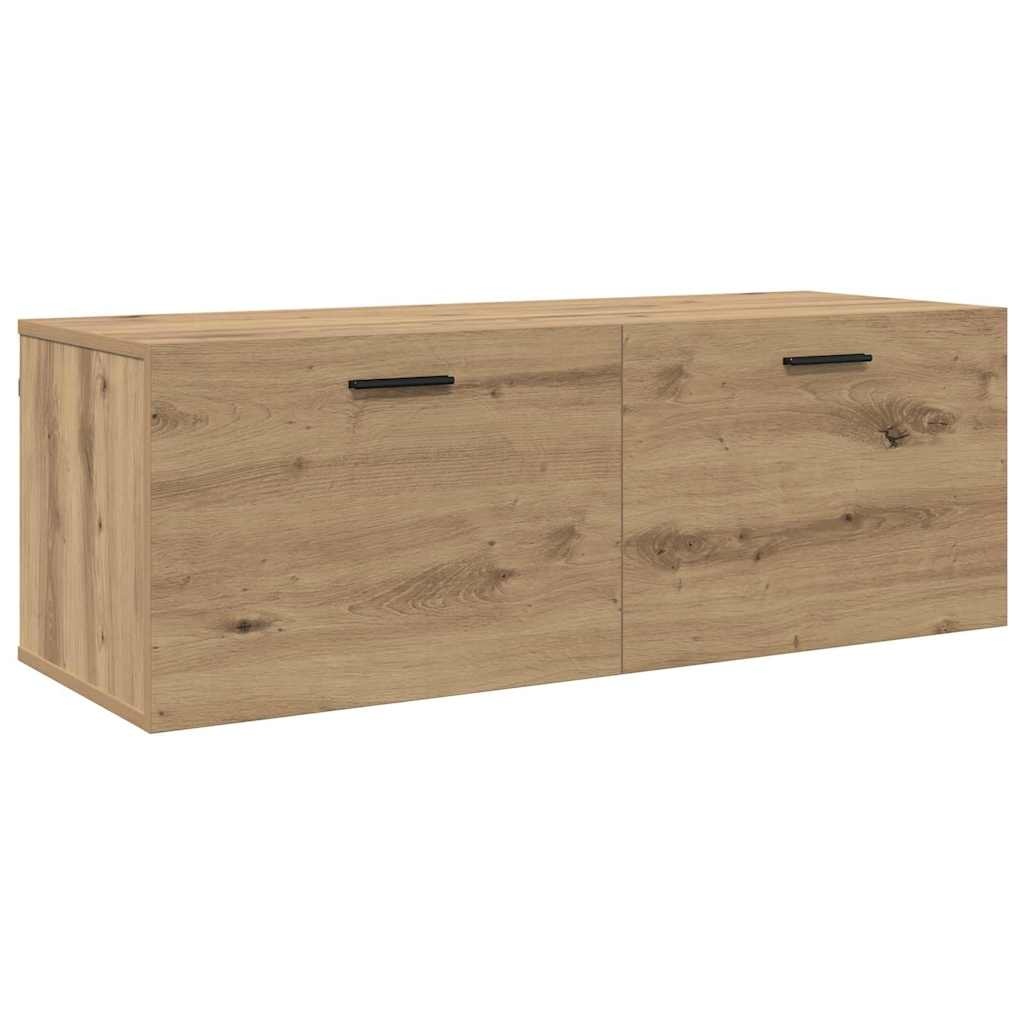 VidaXL Wandkast Artisan Eiken 100 x 36,5 x 35 cm Bewerkt hout