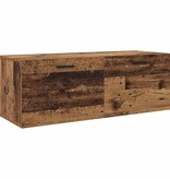 VidaXL Wandkast Wandgemonteerd Oudhout 100 x 36,5 x 35 cm Bewerkt hout