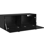 VidaXL Wandkast Zwart Eiken 100 x 36,5 x 35 cm Bewerkt hout