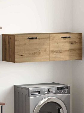 VidaXL Wandkast Artisan Eiken 100 x 36,5 x 35 cm Bewerkt hout