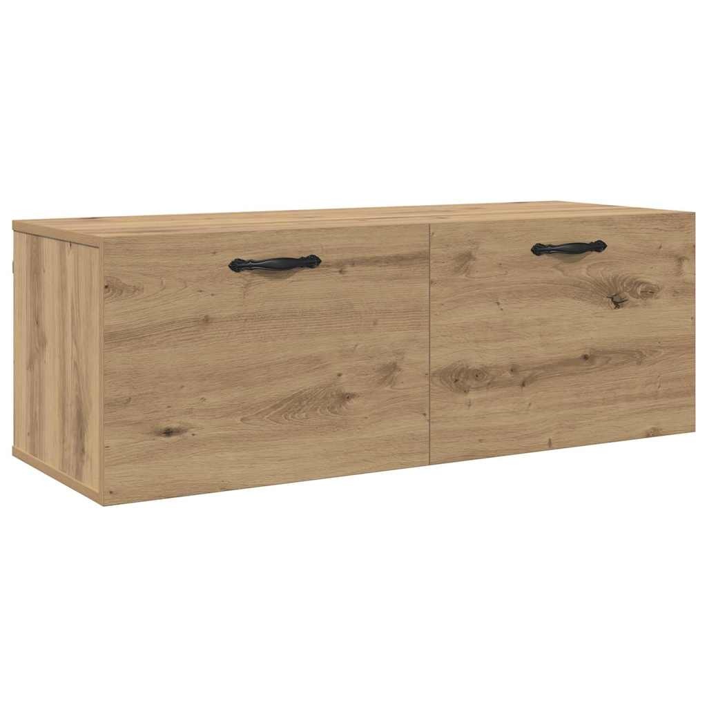 VidaXL Wandkast Artisan Eiken 100 x 36,5 x 35 cm Bewerkt hout