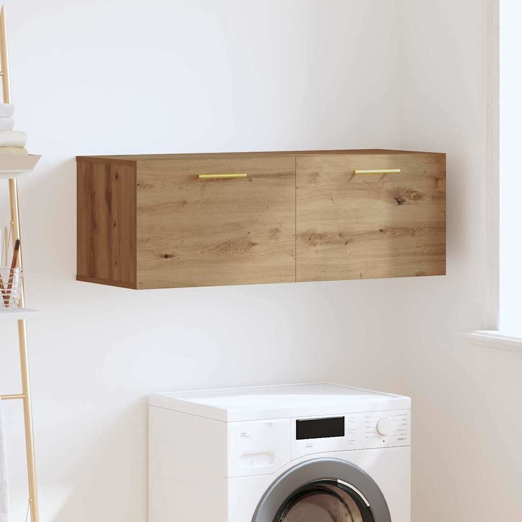 VidaXL Wandkast artisanaal eikenkleurig 100 x 36.5 x 35 cm